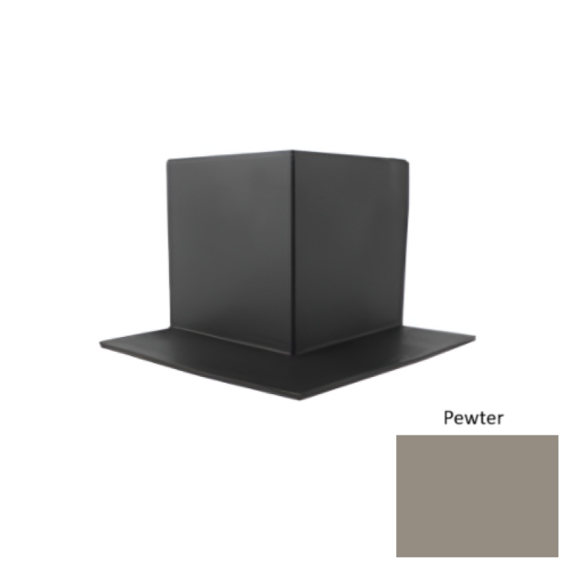 Pinnacle Pewter Rubber Sanitary Toe Outside Corner - 4"