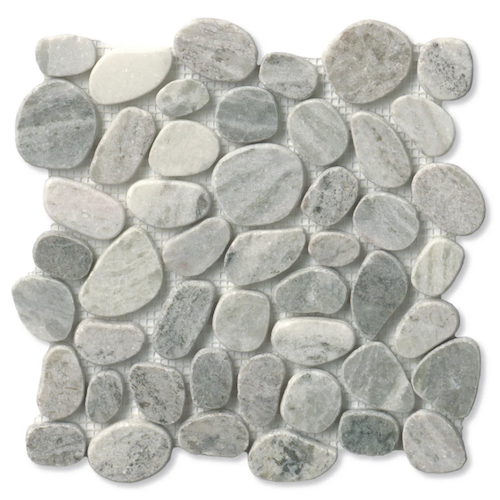 Pebble Peppercorn Marble Mosaic - Spindrift Marble - Honed