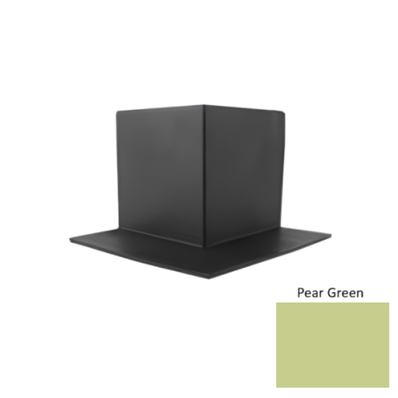 Pinnacle Pear Green Rubber Sanitary Toe Outside Corner - 4"