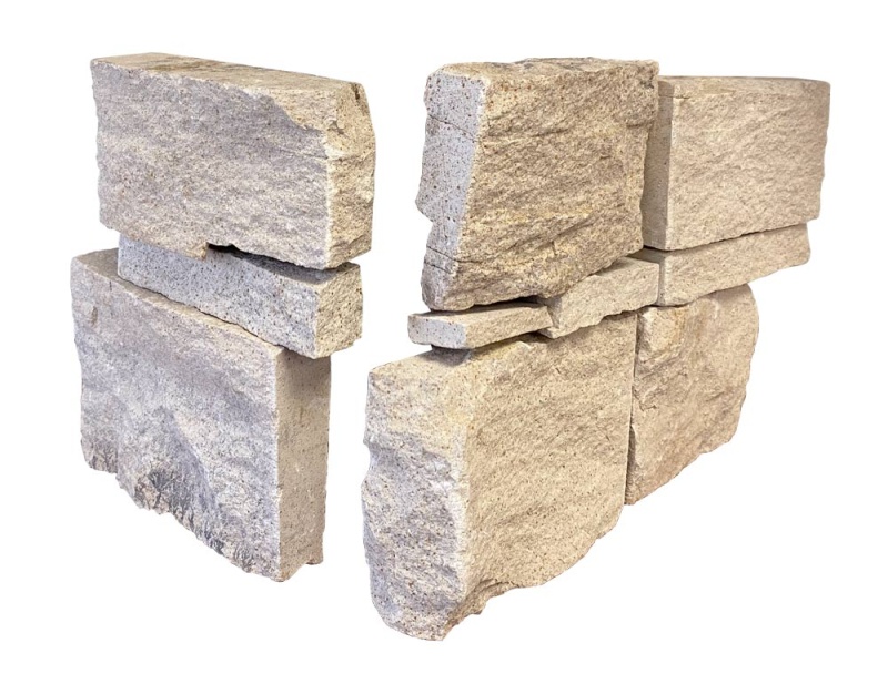 Mixed Marble Ledgestone Corner - Natural Cleft - 6" X 18"