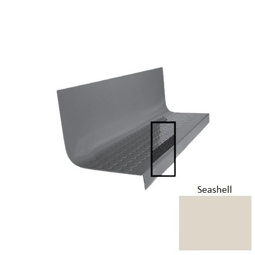 Flextones Seashell Type 1776 With Flush Ribbed / Smooth Insert Distinct Designs Rubber - 20 1/2" X 72" Stair Tread - Rgt Radial Ii Raised Disc Design