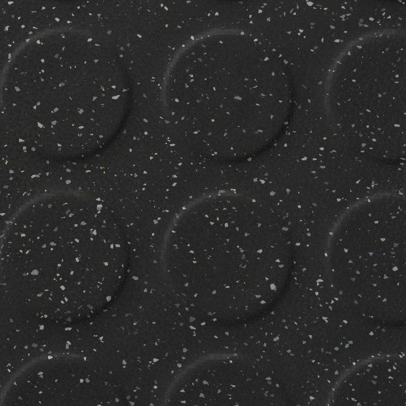 Johnsonite Ironside Raise Round Color Splash Speckled Rubber Tile - Textured - 24" X 24"