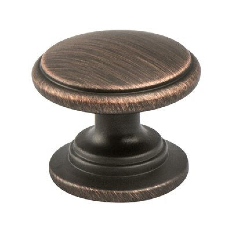 Advantage Plus Traditional Advantage Two Zinc Cabinet Knob - Verona Bronze - 1 3/16" Diameter
