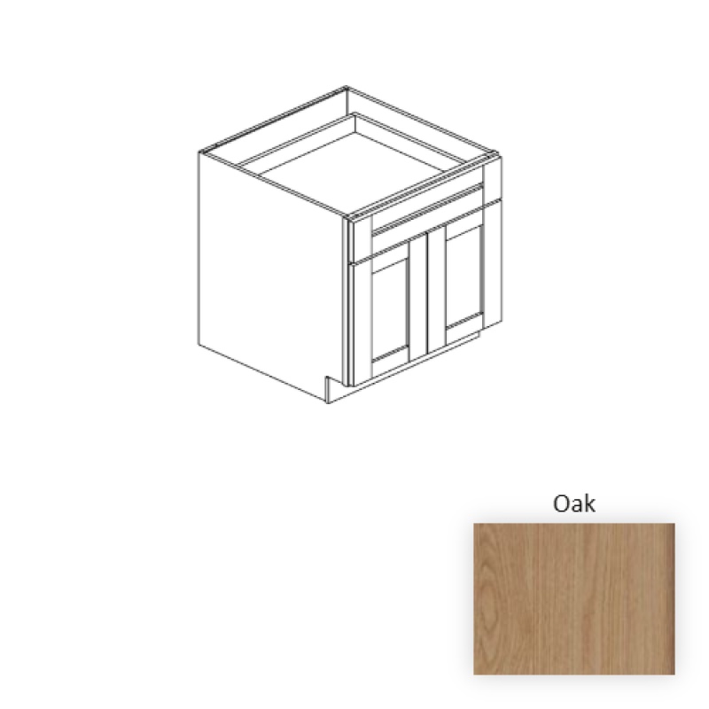 Oak Wood Kitchen Base Cabinet