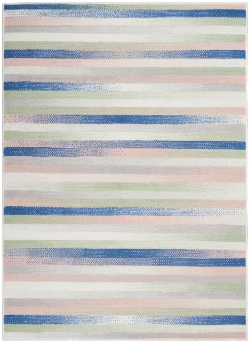 Whimsicle Whs12 Ivory Multicolor Modern Area Rug