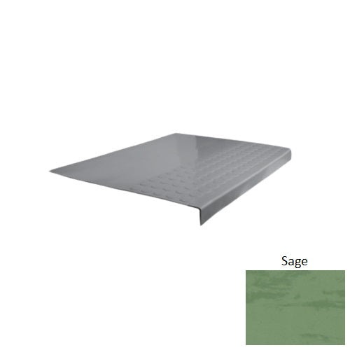 Evolving Styles Creative Elements Sage Type 701 Distinct Designs Rubber - 12" X 72" Stair Tread - Rgt Radial Ii Raised Disc Design