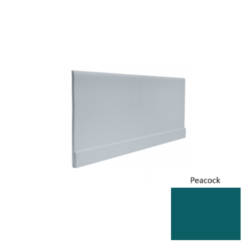 Contours #00 Simplicity Peacock Rubber Profiled Wall Base - Satin - 4" X 8 Ft