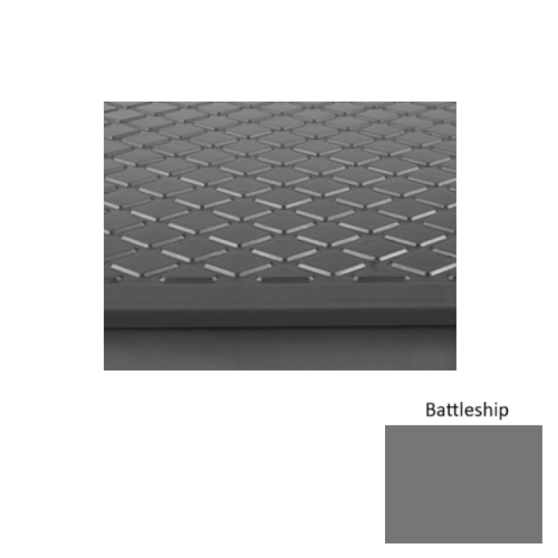 Solid 31 Battleship Diamond Rubber (Rd) Stair Tread - Textured