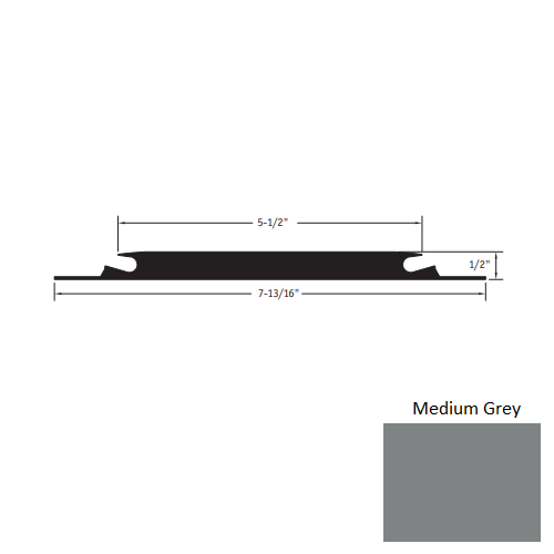 Medium Grey Vinyl Carpet Insert Threshold