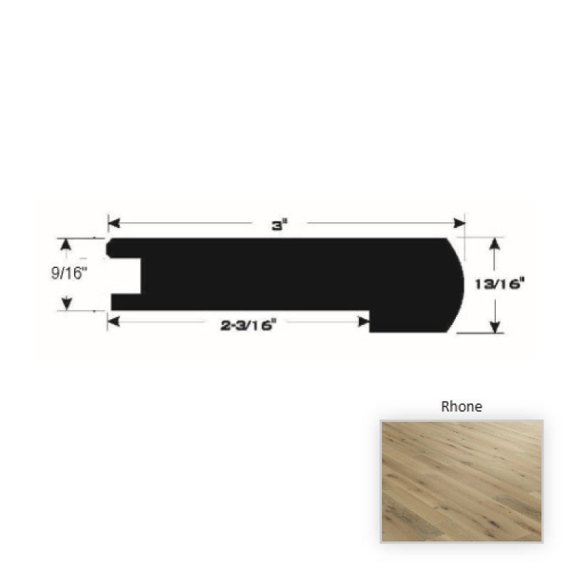 D'vine French White Oak Rhone Flush Stair Nose