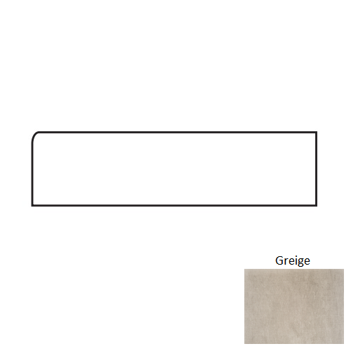 Fusion Fabric Greige Porcelain Floor Trim 3" x 24" Bullnose