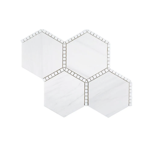 Rotunda Dolomite Marble Mosaic - Hexagon - Honed & Polished