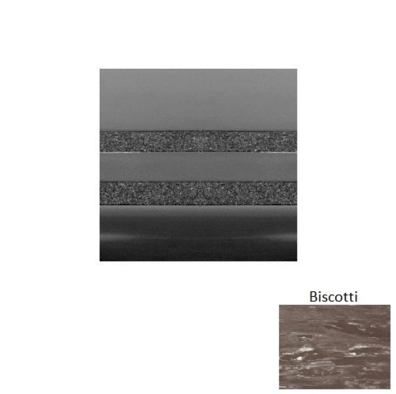Marbleized 50 Biscotti Light Duty With Two 3/4 Inch Strips Rubber (Sq) With Safety Yellow Abrasive Strip Stair Tread - Smooth