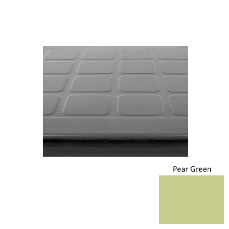 Solid 94 Pear Green Raised Square Rubber (Sq) Stair Tread - Textured