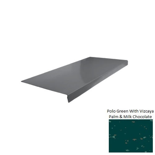 Spextones Polo Green Rubber Stair Tread, 12 1/4" x 72"