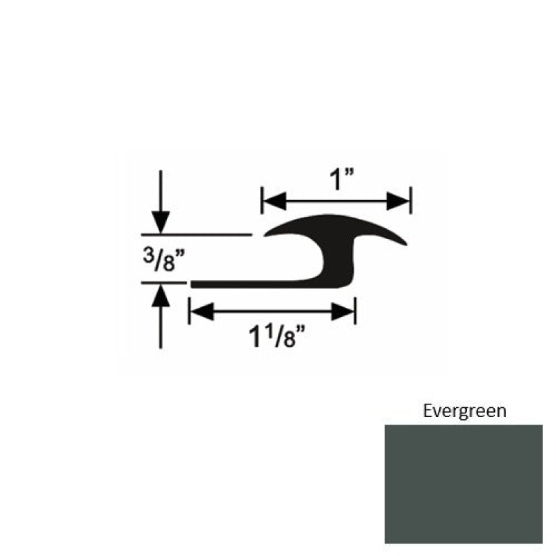 Solid 60 Evergreen Rubber Tile / Carpet Joiner