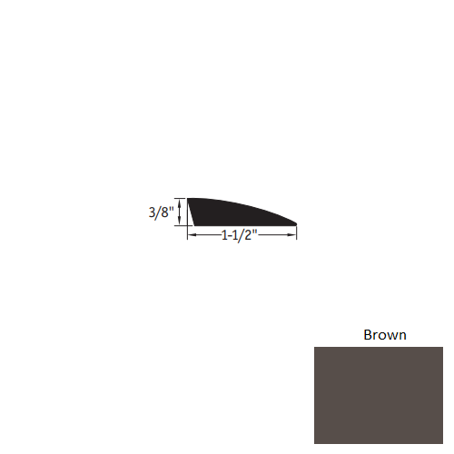 Johnsonite Brown Vinyl Carpet Reducer