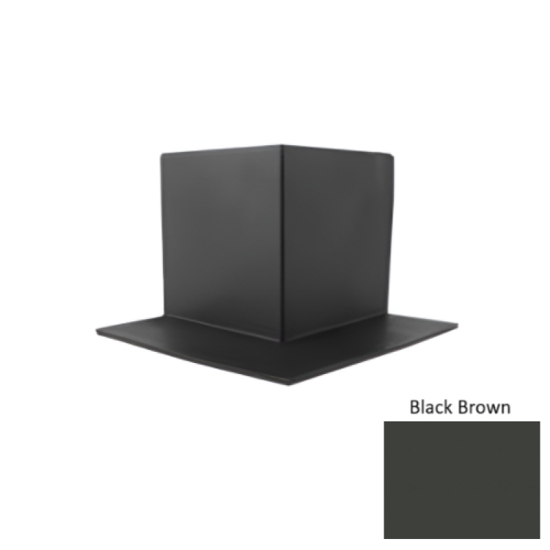Pinnacle Black Brown Rubber Sanitary Toe Outside Corner - 4"