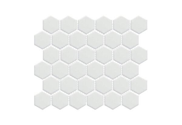 Artisan Plus White Porcelain Mosaic - 2" Hexagon
