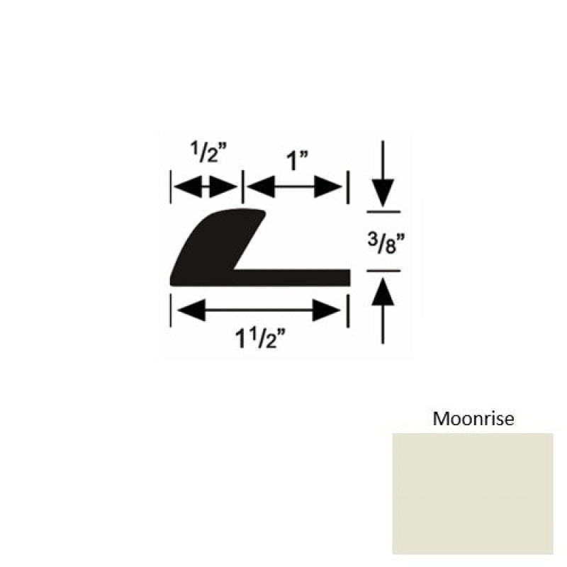 Solid 37 Moonrise Rubber Underlap Carpet Edge