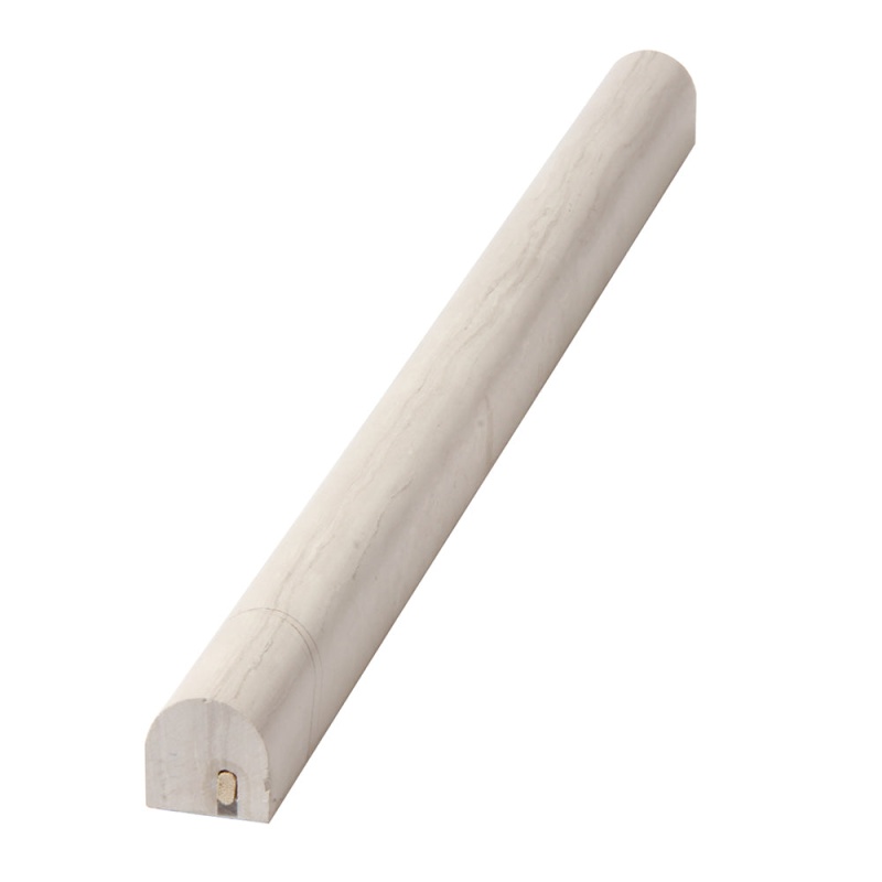 Oyster Grey Marble Liner - 3/4" x 12" Bullnose - Polished