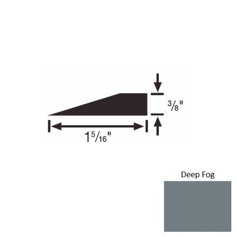 Solid 26 Deep Fog Rubber Reducer Strip