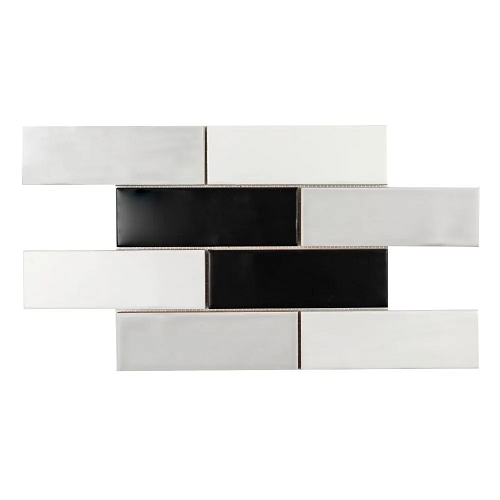Spec 09 Multi / Specialty Ceramic Mosaic - 2.5" X 8" Brick - Matte