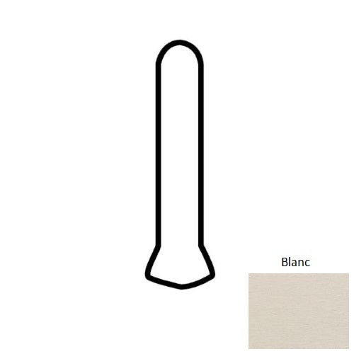 St. Germain Blanc Porcelain Floor & Wall Trim - 1" X 6" Cove Base Outcorner - Matte