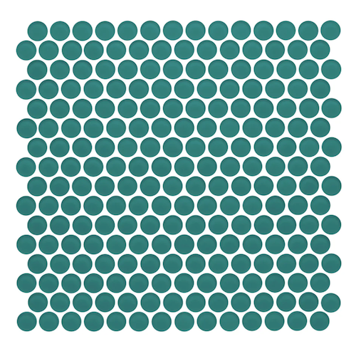 Glass Essentials Lagoon Glass Mosaic - Penny Round - Matte