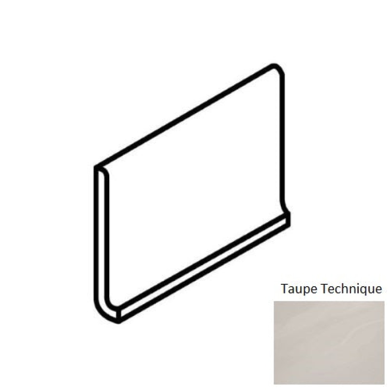 Method Taupe Technique Porcelain Floor & Wall Trim - 6" X 12" Cove Base - Unpolished
