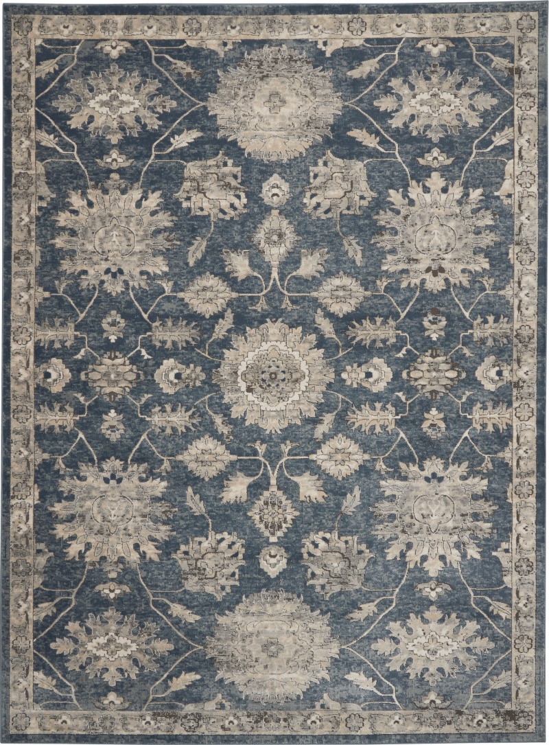 Quarry Qua06 Blue / Beige Vintage Area Rug