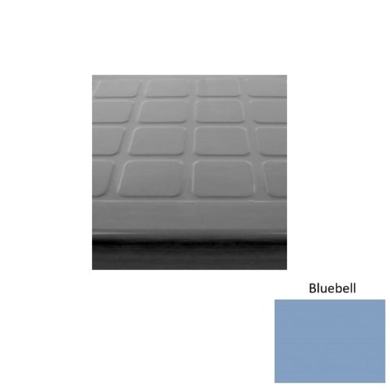 Solid 94 Bluebell Rubber (Sq) With Galley Red Abrasive Strip Stair Tread With Dupont Kevlar - Textured