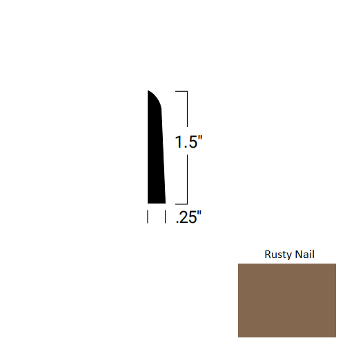Johnsonite Rusty Nail Rubber Moulding / Trim