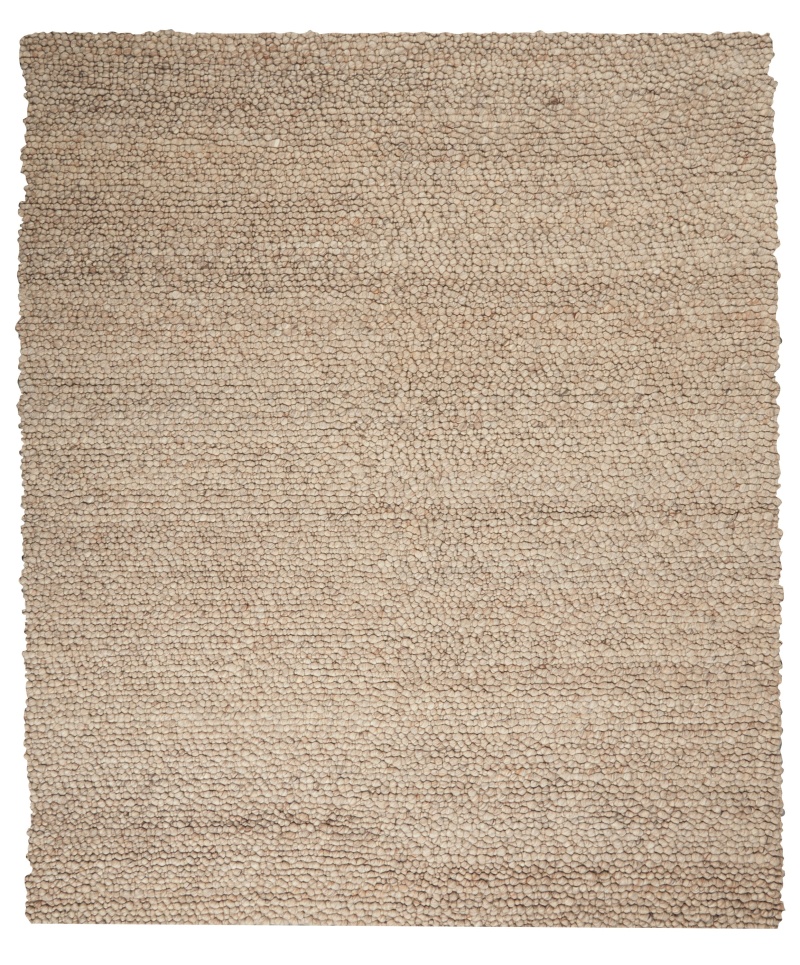 Calvin Klein Riverstone Mocha Wool Farmhouse Area Rug, 9 ft x 12 ft