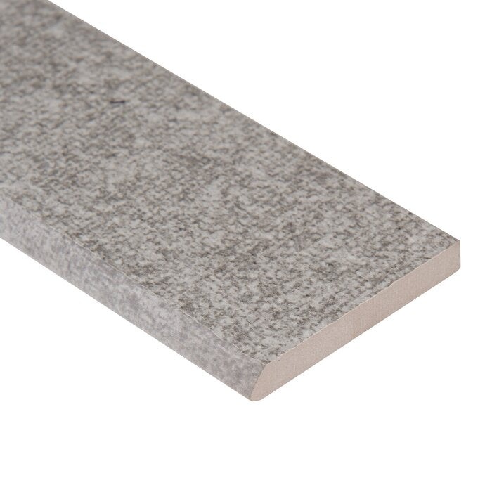 Tektile Hopsack Gray Porcelain Bullnose - 3" x 24" - Matte