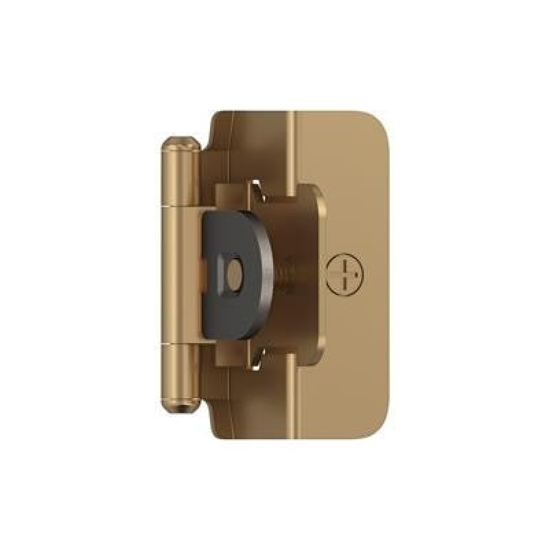 Champagne Bronze Steel Face Frame Self Close Mortise Cabinet Hinge - 1/2" (13 Mm) Overlay - Champagne Bronze