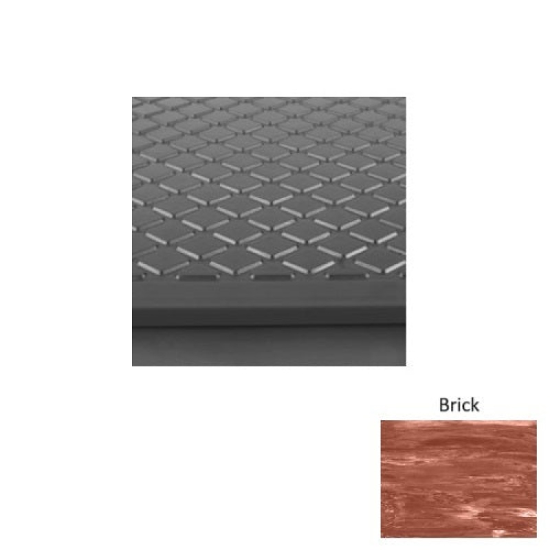 Marbleized Brick Rubber Stair Tread - Textured