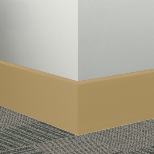 Johnsonite Old Gold Rubber Millwork Contoured Wall Base - 2 1/2" X 96" X 3/8" Mandalay 2.5" - Millwork Contoured Wall Base