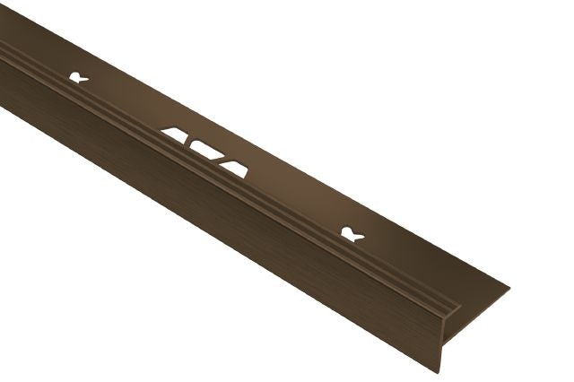 Vinpro Step Resilient Metal Tile Edging Trim - Brushed Antique Bronze Anodized Aluminum