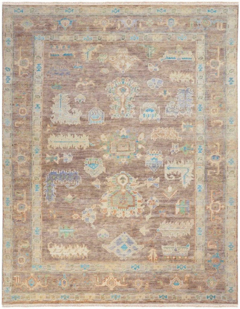 Odessa Ivory Mocha Ods01 Wool Traditional Area Rug - 8 Ft X 10 Ft - Ivory Mocha