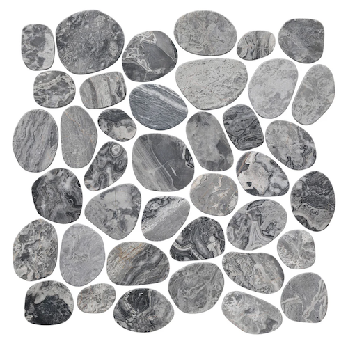 Pebble Nebula Marble Mosaic - Spindrift Marble - Honed