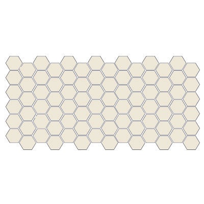 Unglazed Mosaics Almond Porcelain Mosaic - 2" Hexagon - Unglazed
