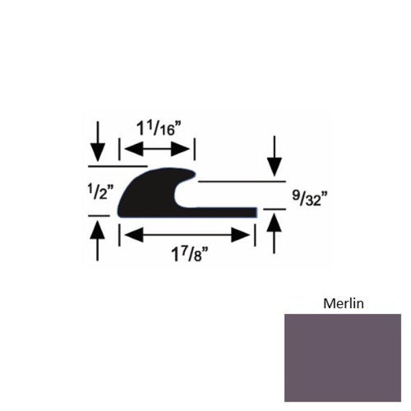 Solid 40 Merlin Rubber Carpet Edge Guard