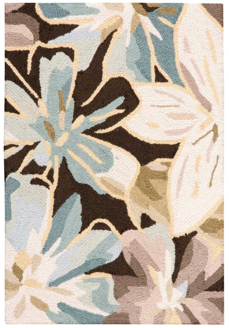 Fantasy Chocolate Polyester Contemporary Area Rug