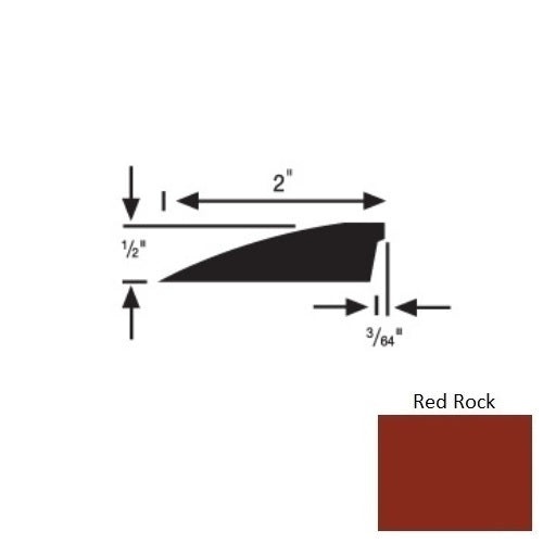 Flextones Red Rock Vinyl 157 Reducer - 1/2" X 12 Ft - Thermoplastic