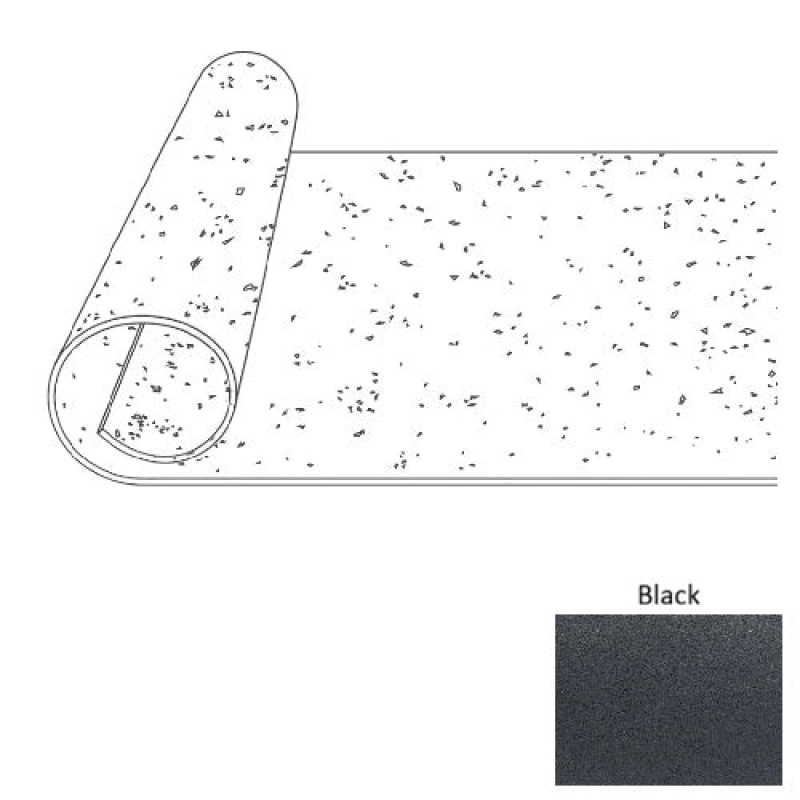 Pliteq VersaTREAD 1700 Black Rubber Flooring, 8 Roll – 4 x 25 ft