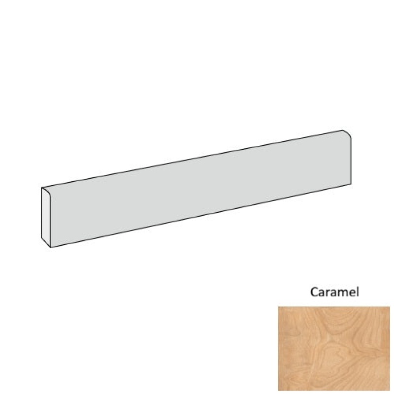 Savage Caramel Porcelain Floor Trim - 3" X 24" Bullnose - Natural