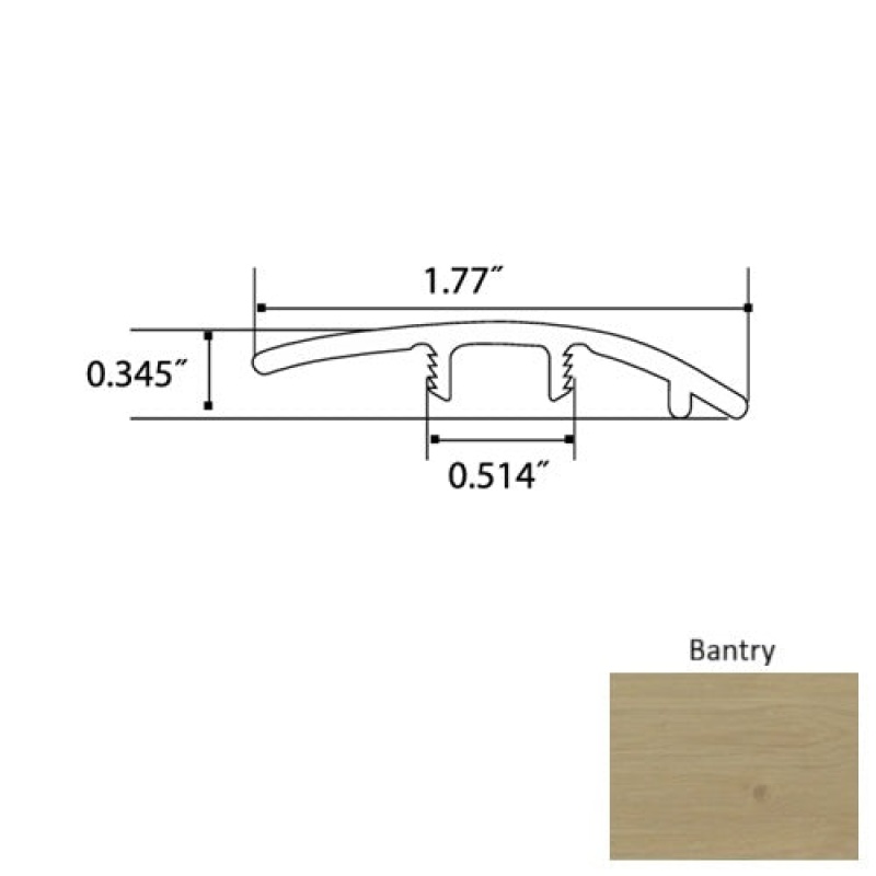 Garnet Bantry Luxury Vinyl Moulding / Trim 94" Reducer