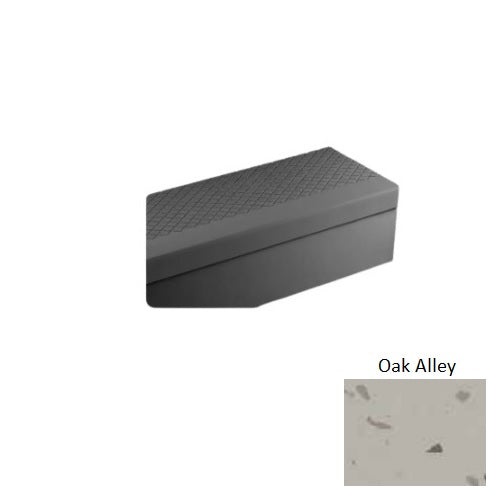 Johnsonite Oak Alley Diamond Rubber Moulding / Trim - 13 1/4" X 48" Angle Fit Speckled Stair Tread Without Riser (Rd) -…