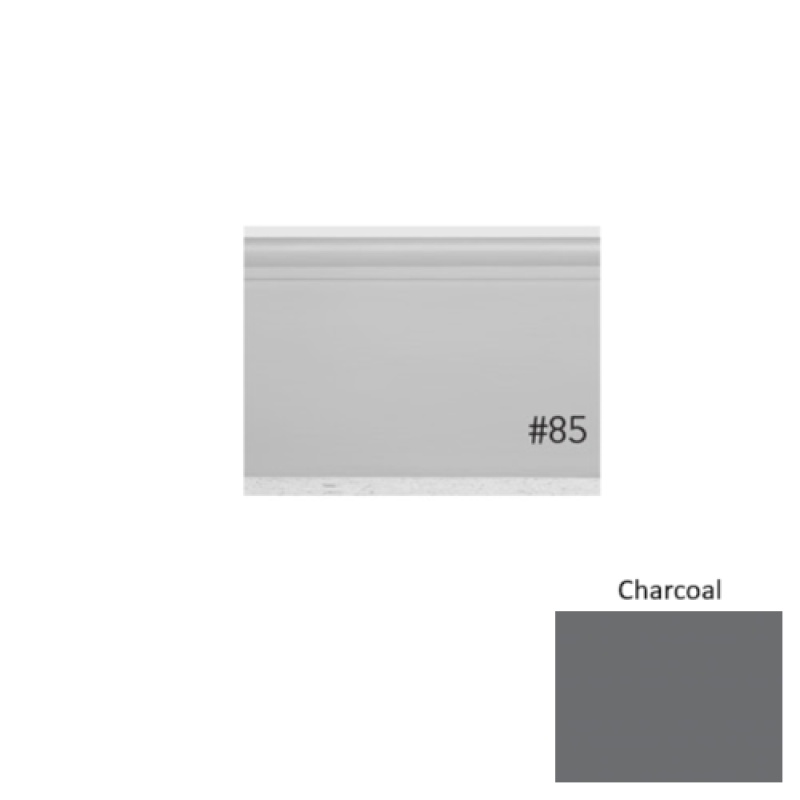 Pinnacle Plus #25 Classic Charcoal Rubber Coil Wall Base, 4 9/16" x 60 Ft